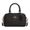 COACH SATCHEL Coated Canvas Shoulder Bag, Crossbody Bag, Handbag Small Women's Dark Brown CW197-IMXAQ