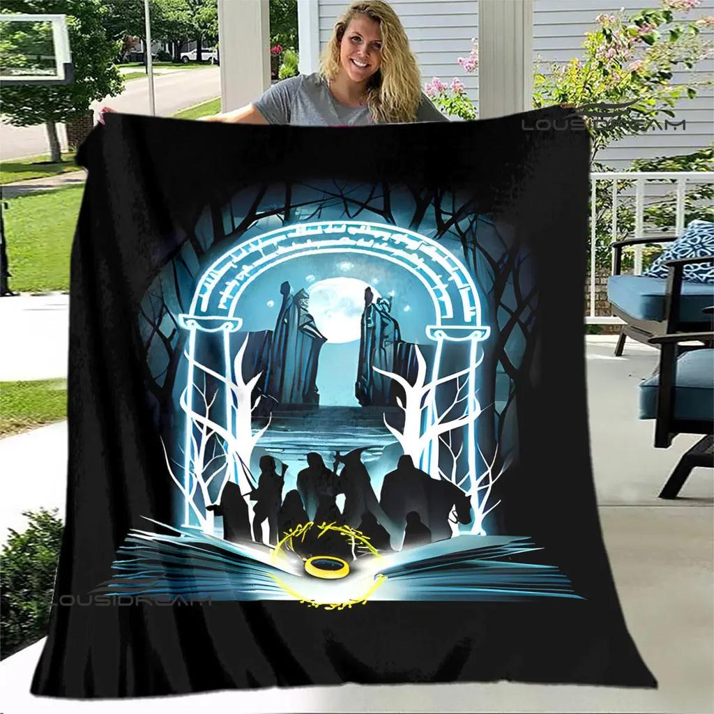 L-Lord of the Rings Printed blanket Flannel Warm Blanket Soft Comfortable Blanket Home Travel Blanket bed linings Birthday Gift