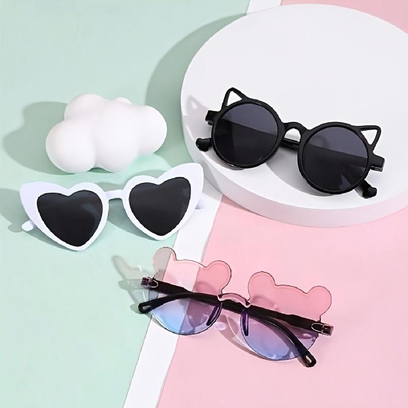 3pcs Fashion Glasses Minimalist Stylish Cat Eye Heart Shaped Glasses Perfect for Parties  Daily Life  and Special Occasions