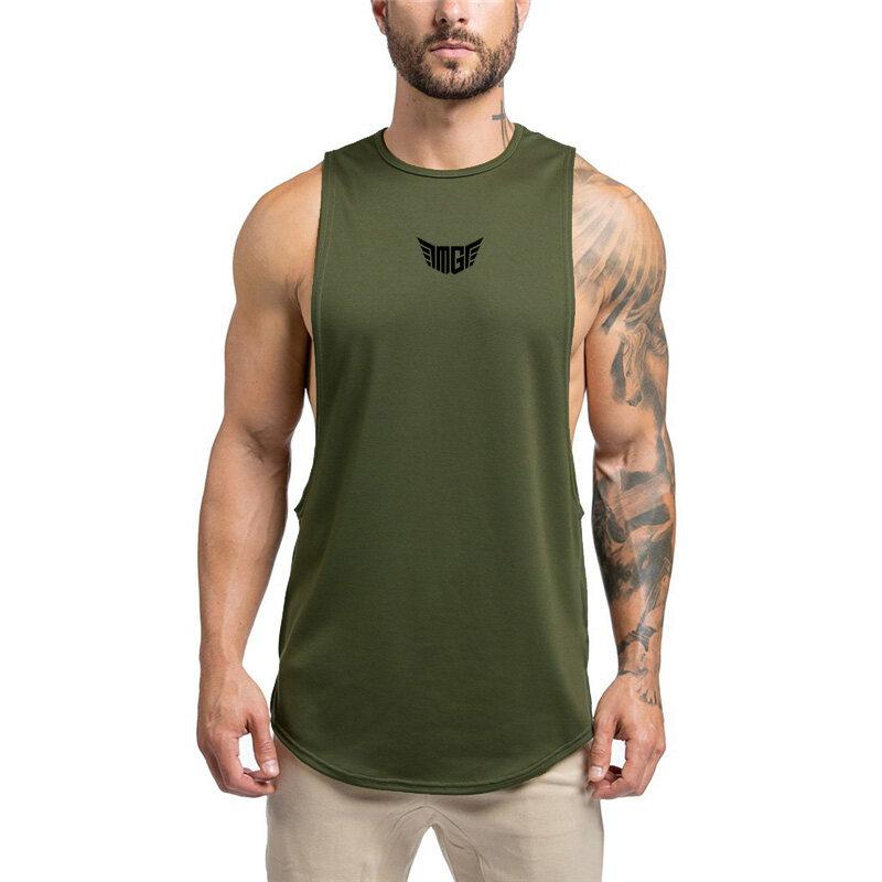 Muscleguys Brand Clothing Bodybuilding and Fitness Men Gym Tank Top Vest Muscle Stringer Sportswear Sleeveless