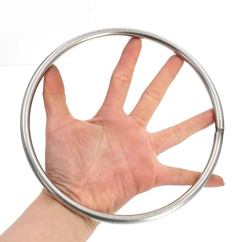 Wing Chun Stainless Ring Yewen Hand Strength Training Kung Fu Strength Training Hoop Exercise Ring Rattan Ring Diameter 220mm