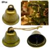 5pcs Vintage Retro Bell Ornaments 2Styles Decoration Rustic Bells for Christmas Tree