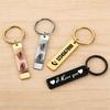 Custom Photo Keychain Engraved Keychain Text Logo Key Ring Customized Jewelry Personalized Name Rectangle Pendant Party Gifts