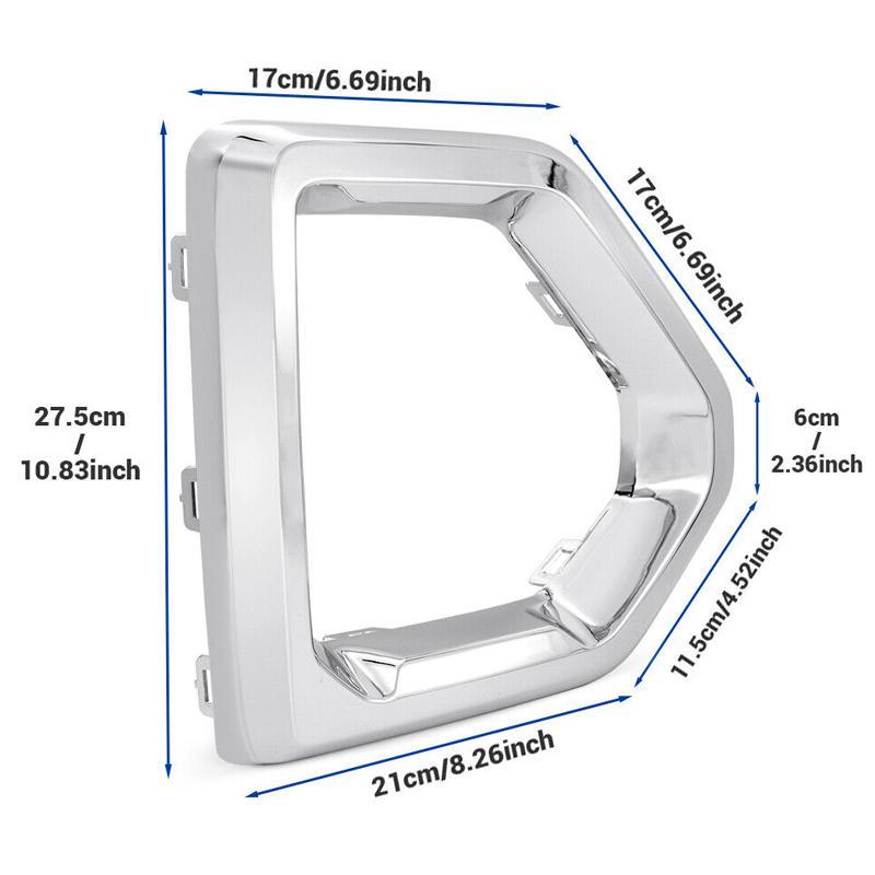 84176752 Right Front Fog Light Outer Bezel Cover Trim Fit For GMC Sierra 1500 Denali SLT AT4 Silver