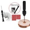 Mirhua Hand Drill, Hand Pin Vise, Small Hand, 26 Sets, Drill Bits 0.5mm-3mm, Manual, No Power Required, Noiseless, Drilling Tool, Small, Precision, DI