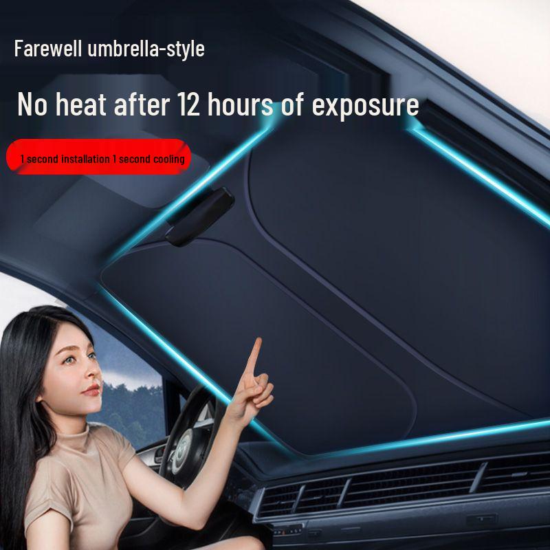 

Солнцезащитный козырек Geely Galaxy L6/L7: Летняя защита от жары и солнца для лобового стекла Single Layer with Storage Bag