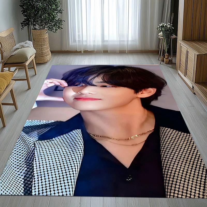 Ким Тэ Хён V Kpop B-BTS Ковер для гостиной нескользящий мягкий ковер для спальни детской игровой комнаты дивана, Домашний декор коврик для двери Подарок 40cm x 60cm