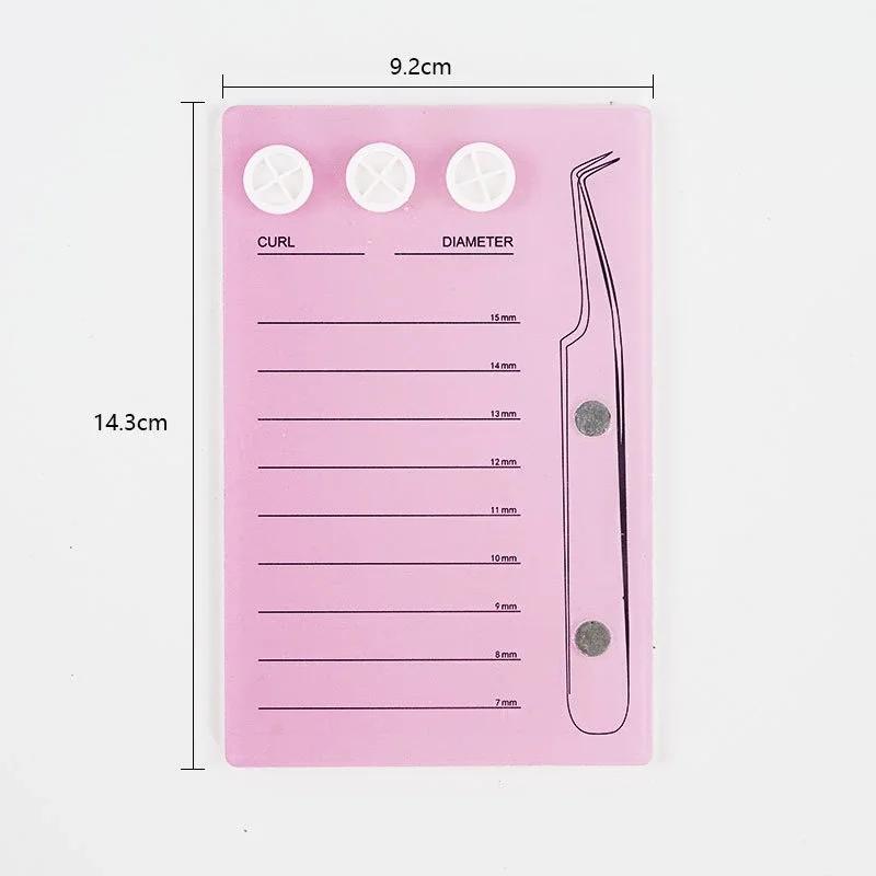 Eyelash Extension Scale Holder Magnetic Acrylic Lash Board Glue Pallet Cup Clean Hygienic False Eyelash Pad Eyelash Makeup Tools