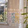 Faux Crystal Wind Chime for Outside, Window Hanging Sun Catcher, Prism Rainbow Maker Pendant for Home, Garden, Patio, Porch