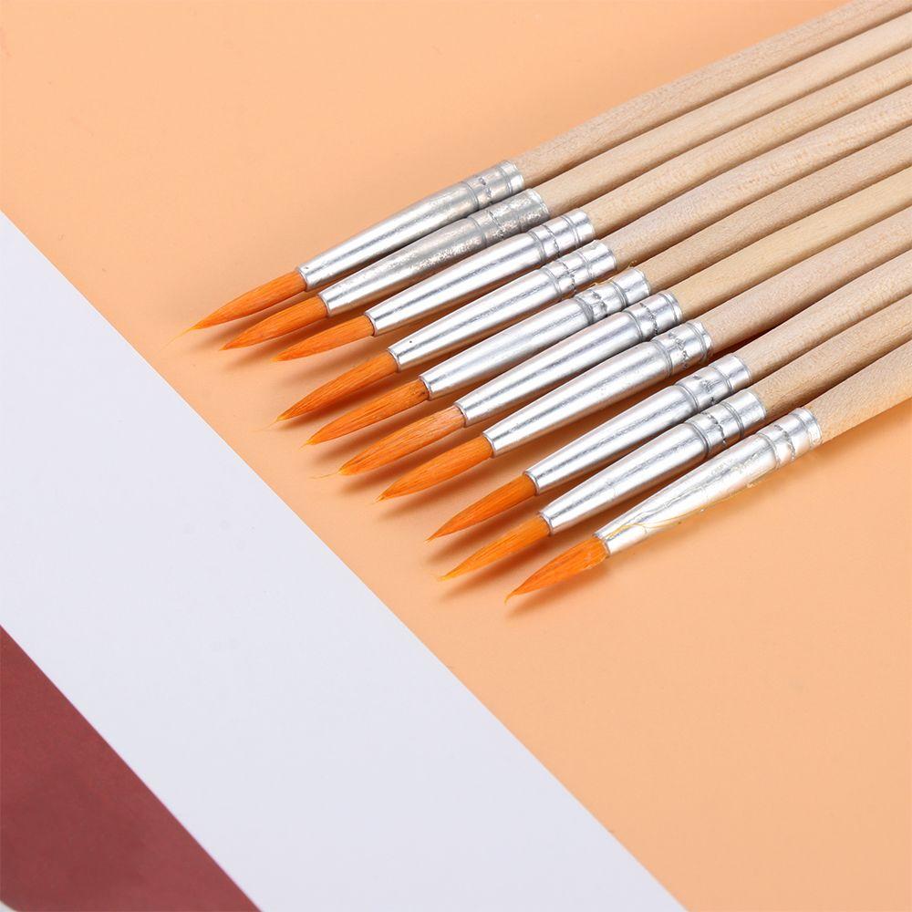 10pcs Hooks Watercolor Art Supplies Hook Line Pen Paint Brushes Painting Pen Drawing Brush