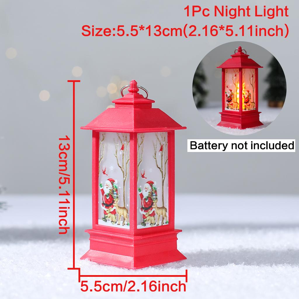 Christmas Lantern Light Ornament Merry Christmas Decorations for Home 2025 Navidad Christmas Tree Decor Xmas Gift New Year 2025
