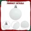 25Pcs Blank Christmas Ball Ornaments Shatterproof with 4 Pens,3cm Paintable Xmas Tree Hanging