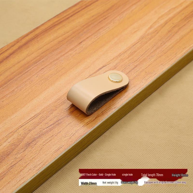 Brown-Black Leather Handle for Suitcases, Bags, Drawers, and Cabinets