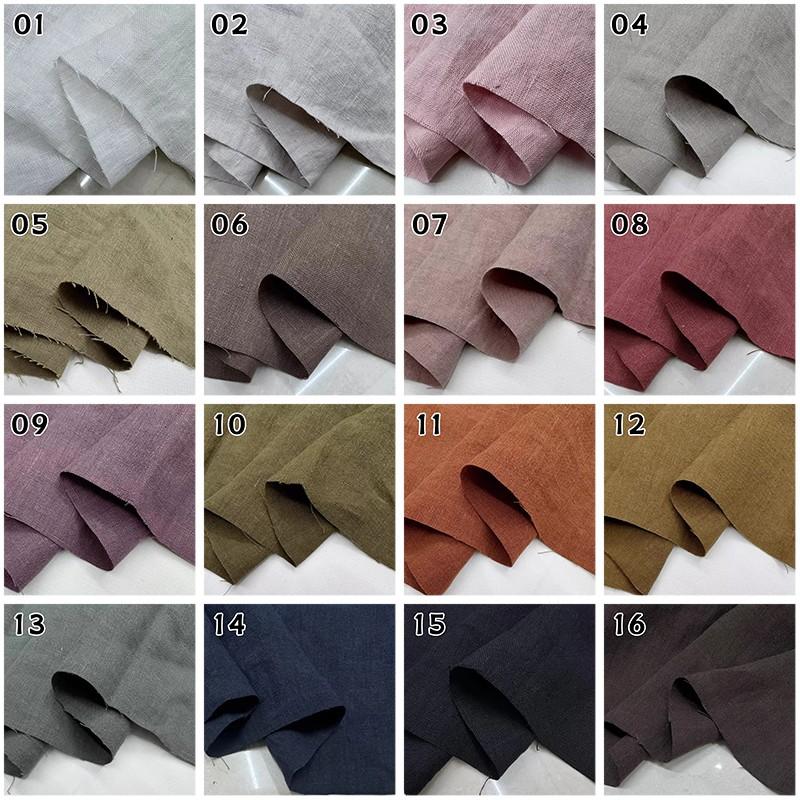 Linen and Ramie Hanfu Fabric Soft Breathable Against Skin Cloth Natural Yarn-dyed Dress Robe Hanfu Dress DIY Designer Wholesale
