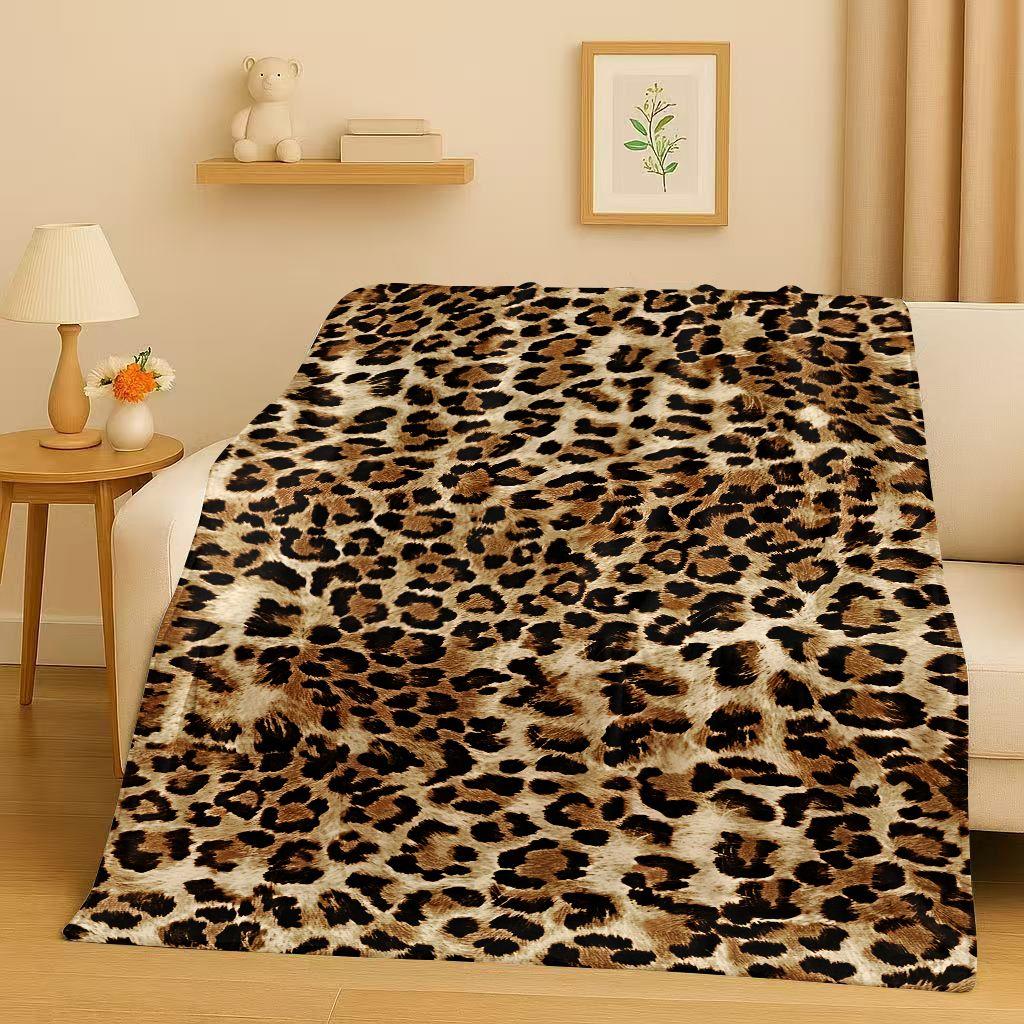 HD Zebra Tiger Leopard Beast Stripe Print Art Flannel Blanket,Ultra Soft Warm Plush Throw for Home Bedroom Bed Sofa Cover Office