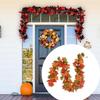 Artificial Fall Leaves Garland Classic Maple Leaves Rattan Pendant Stylish Artificial Maple Leaves Autumn Garland Fall Front