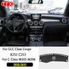 För Mercedes Benz GLC Class Coupe X253 C253 C-Class W205 W204 Anti-Slip Matt Instrumentbräda Solskydd Dashmat Matta