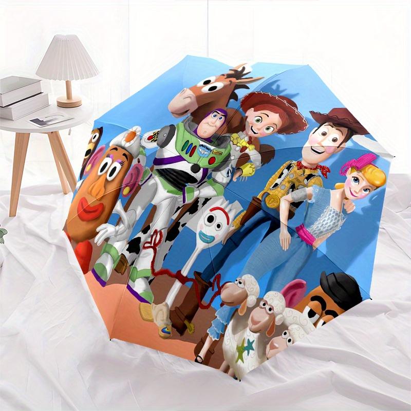 1pc Toy Story characters,cowboy theme Automatic Folding Umbrella: Compact 8-Bone Design Cartoon Outdoor Travel Companion, Business Umbrella,