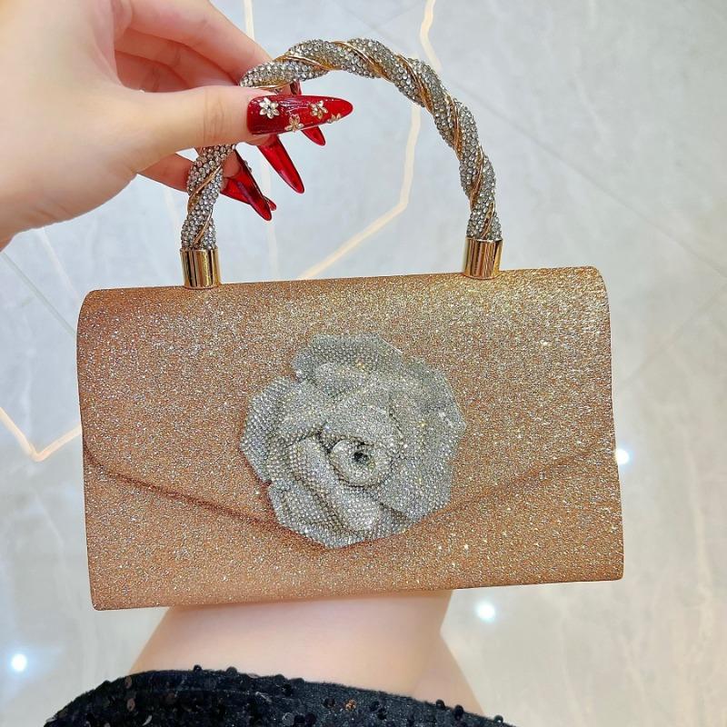 Женская сумка Вечерняя сумка Клатч Вечерняя сумка с бантом Дизайн с ощущением высокого класса Сумка через плечо, носимая на плече шампанского