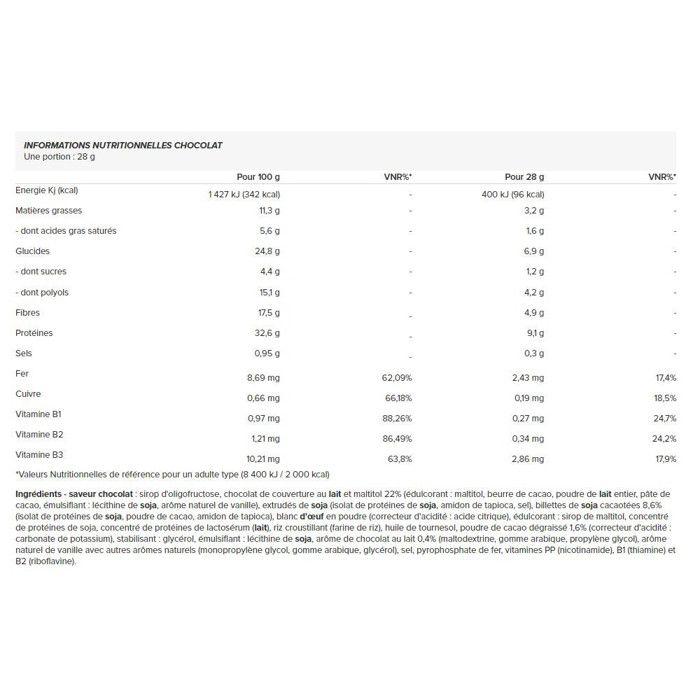 EAFIT Barre FIT - Chocolat - 28 g - 33% de protéines - 98 Kcal par barre -Riche en protéines - Faible teneur en sucres