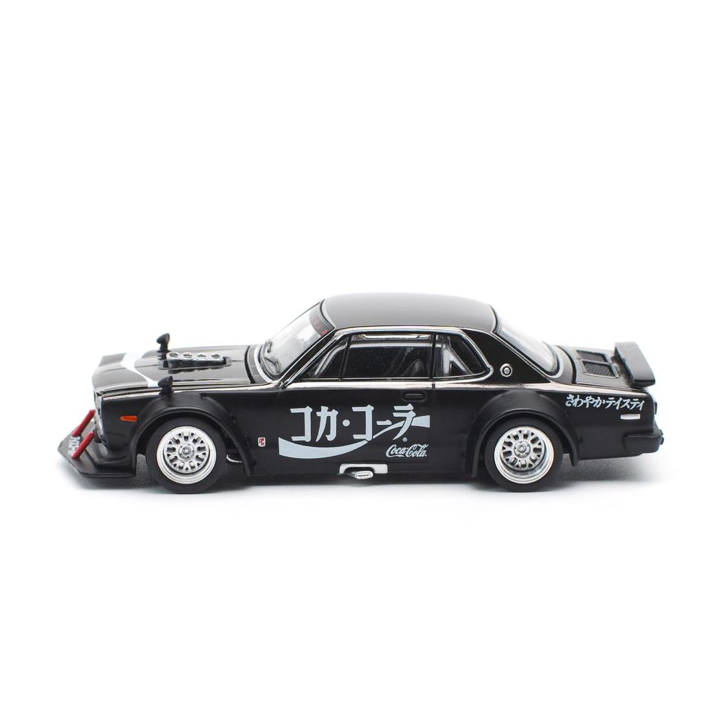 POP RACE SKYLINE DRIFT COCA COLA ZERO JP BLACK CHROME PR640161 1/64 GT-R (HAKOSUKA) - (Finished Model)