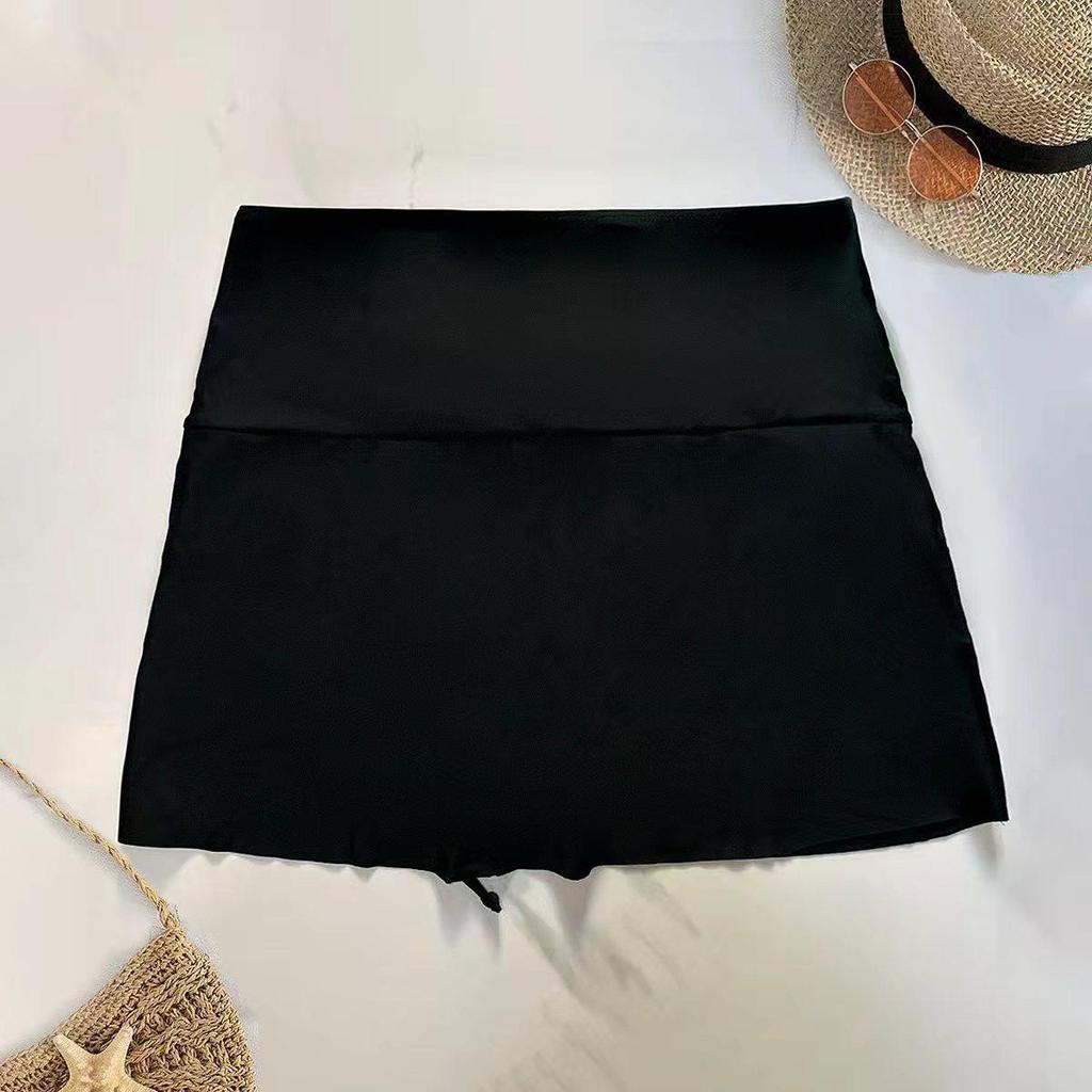 Solid Color Lace-up Skirted Bikini - Sexy European & American Style 2022.