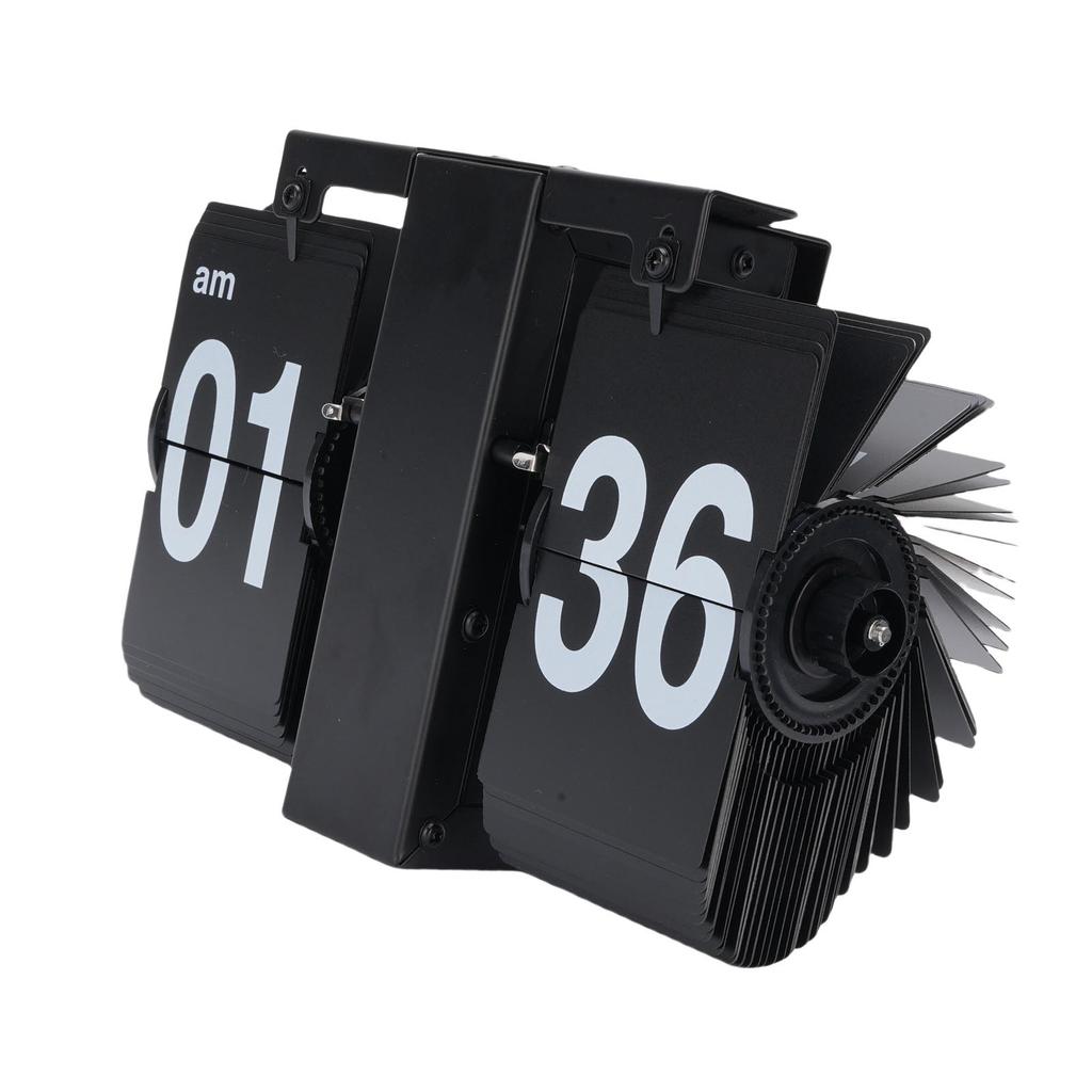 Automatic Flip Clock 12 Hours Vintage Quiet Desktop Clock for Living Room Office Gift