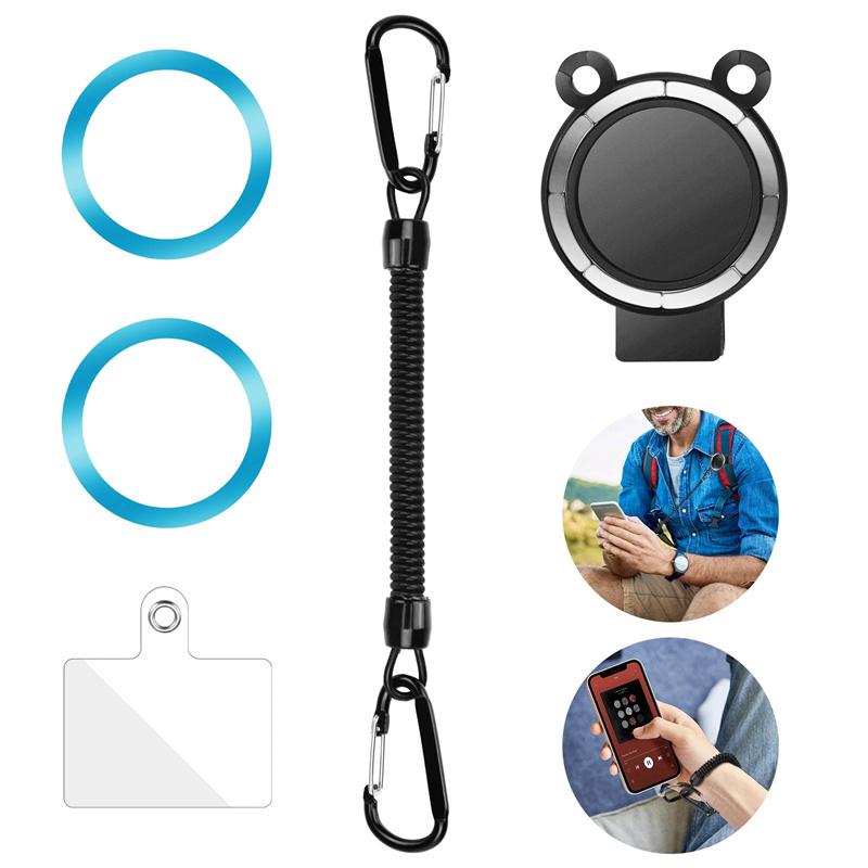 Magnetic Belt Clip Holder Mobile Phone Holder Backpack Clip Metal Hook Spring Rope For Magsafe Iphone Accessories
