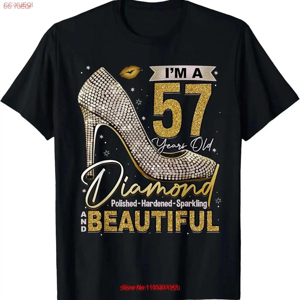 I'm A 57 Years Old Diamond and Fabulous Birthday Women T Shirt vintage Washed Casual streetwear homme Soft Comfortable graphic