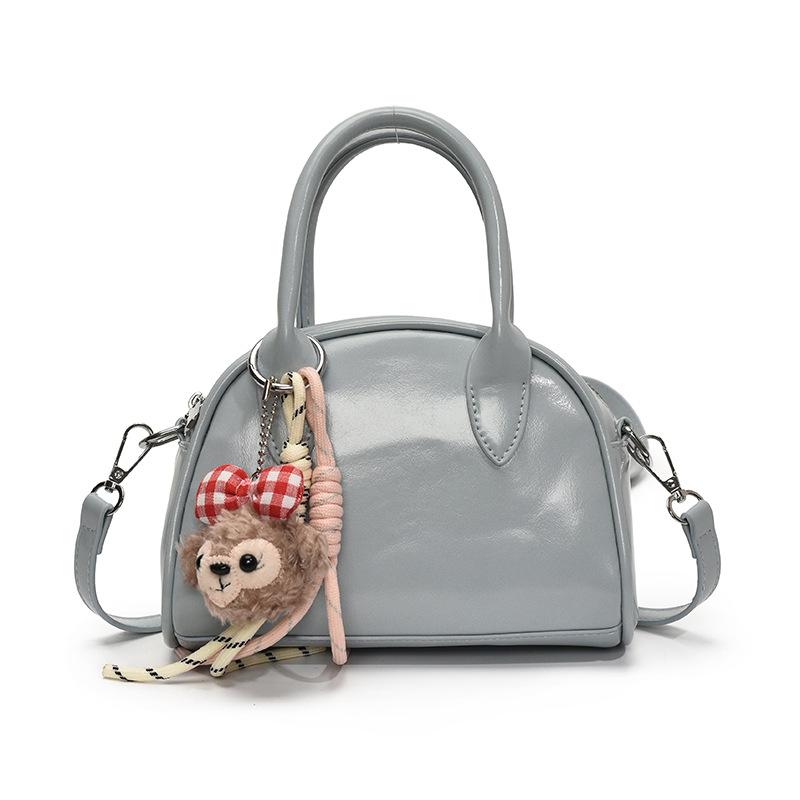 Korean Spring and Summer Popular High-end Portable Boston Bag Fashionable Versatile Foreign Style Sweet Wind Simple Messenger Bag Women