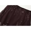 European & American Style 2026 High-Waisted Midi Skirt with Embroidered Sequins and Glitter