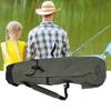 Sac pour Cannes à Pêche Forme Cylindrique Tissu Oxford 600D Résistant à l'Eau Antichoc Portable Sac de Rangement pour Cannes à Pêche pour Ligne de Pêche Appâts Équipement de Pêche