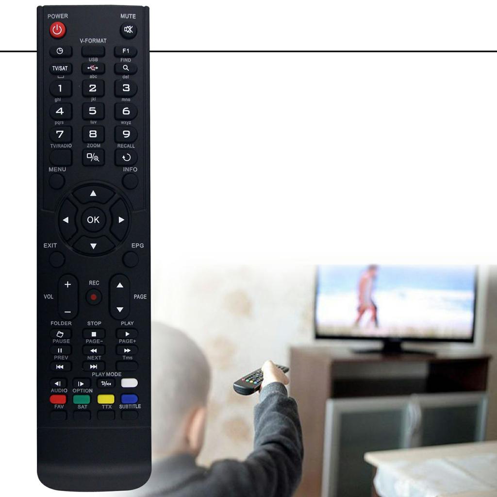 REV2 For AMIKO TV 10m Range Infrared Remote Control Ergonomic TV Remote Controller