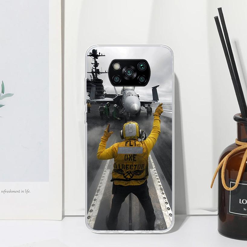 

Military Aircraft Warship Fighter Phone Case For Xiaomi Poco X7 X6 X5 M7 M8 Pro F7 Ultra Redmi 15C 15 13C 13 12C 12 10 10C 10A A Xiaomi Poco M7 Pro