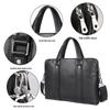 Jiamida Genuine Leather Men's Crossbody Briefcase for 15.6-inch Laptop
