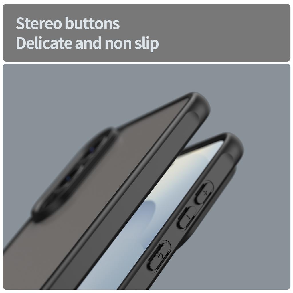 For Samsung Galaxy S25 Edge Case with Screen Film WANLONFENG FD Series Skin Touch TPU PC Phone Back Cover