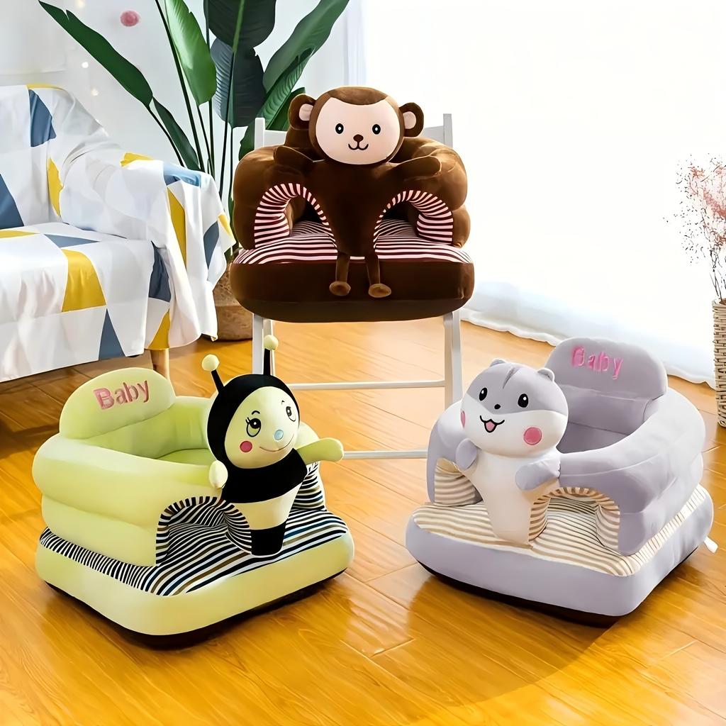1pc Adorable Cartoon Youngsters Sofa Chair - Soft Cotton, Thickened & Sturdy for Youngsters's Safe Learning To Sit & Play - Portable, Easy To Assemble