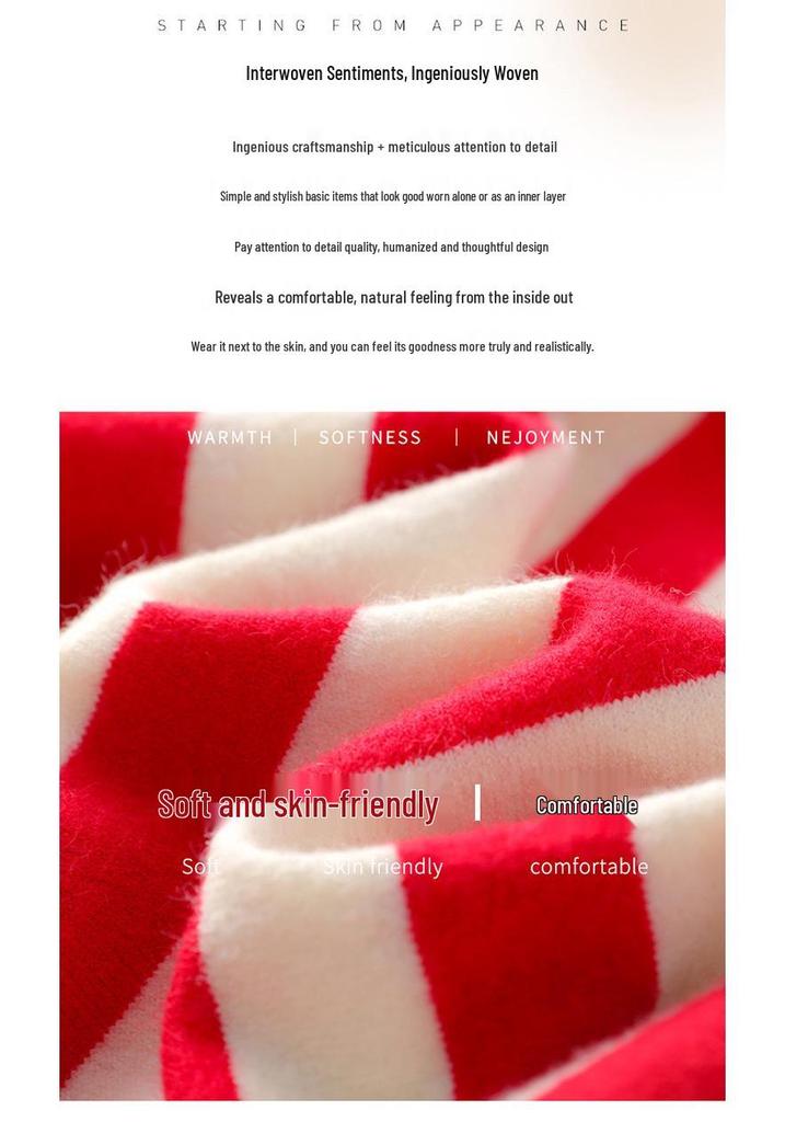 Women's Loose-Fit Striped Hooded Knit Sweater - Korean Style Casual Autumn Winter Sweatshirt