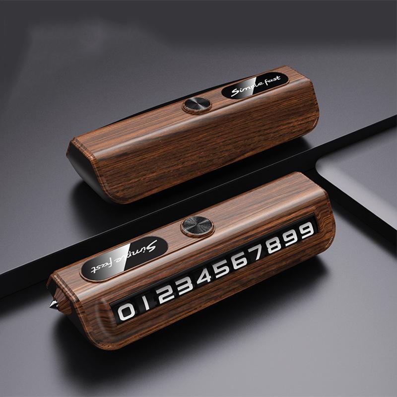 Multi-functional Auto Parking Number 2-in-1 Safety Window Breaker Interior Phone Number Car Decoration Temporary License Plate