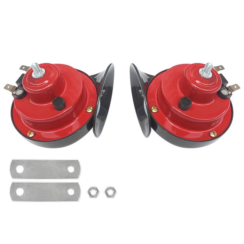 2Pcs 12V/24V Electric Snail Train Horn Waterproof Motorcycles Speaker Loud Car Horn  Universal