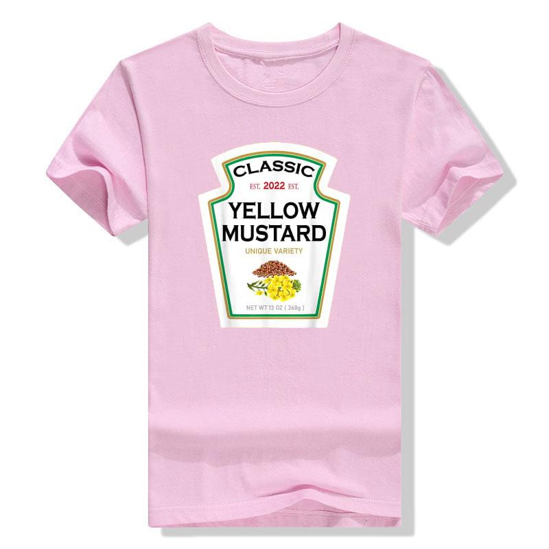 Yellow Mustard DIY Halloween Costume Matching Group MustardTShirt Funny Ketchup Clothes for Couples Gifts Aesthetic Outfits