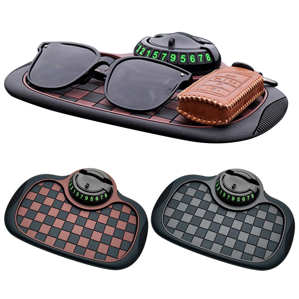 3 in 1 Dashboard Anti Slip Mat with Phone Mount 360-Degree Rotation Car Phone Holder Non-Slip Adhesive Mat w/Mobile Phone Number