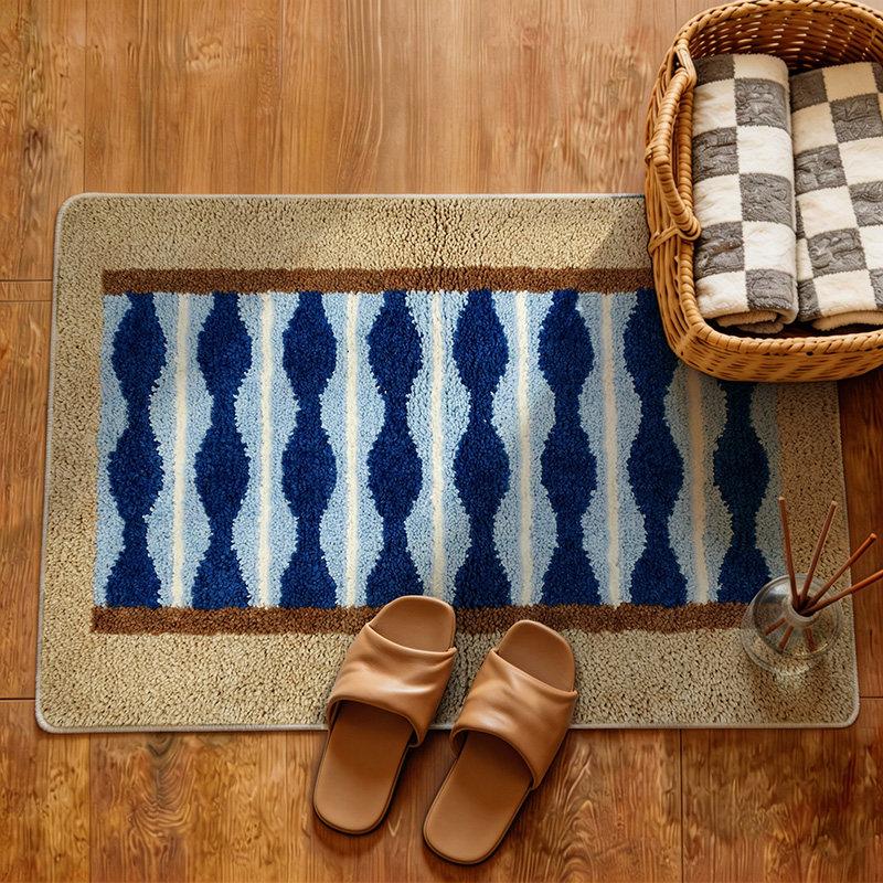 Imitatie kasjmier badkamervloermat absorberende voetmat huishoudelijk sneldrogend tapijt 40x60cm15.7x23.6in