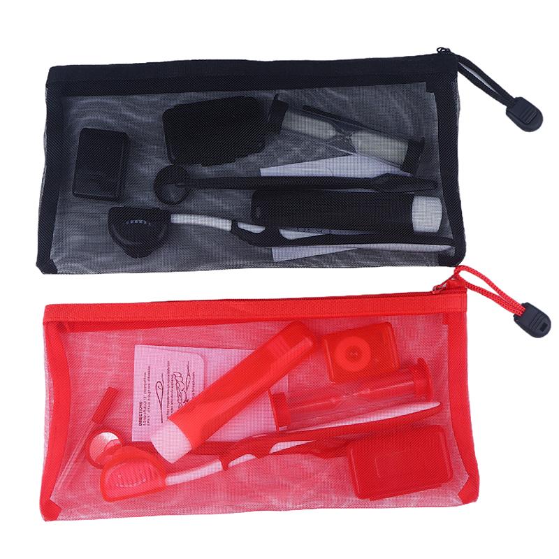 8Pcs/Set Dental Care Brush Kit Multicolour Dental Wax Teeth Cleaning Tool Mesh Bag Foldable Interdental Brush Floss Thread Wax