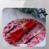 High-end Luxury Christmas Themed Disposable Gold Table Mat with Foil and Netting for Party Decorations