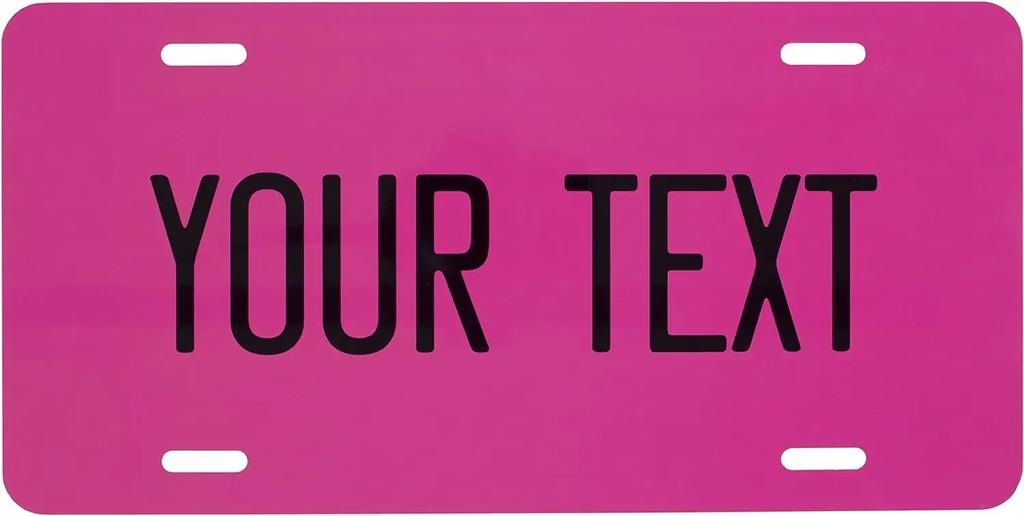Custom Aluminum Car Tag Personalized Front License Plate Metal Wall Decor for Garage
