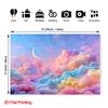2D Flat Rainbow Cloud Sky Banner Magical Moon Star Backdrop for Kids Party & Photoshoot