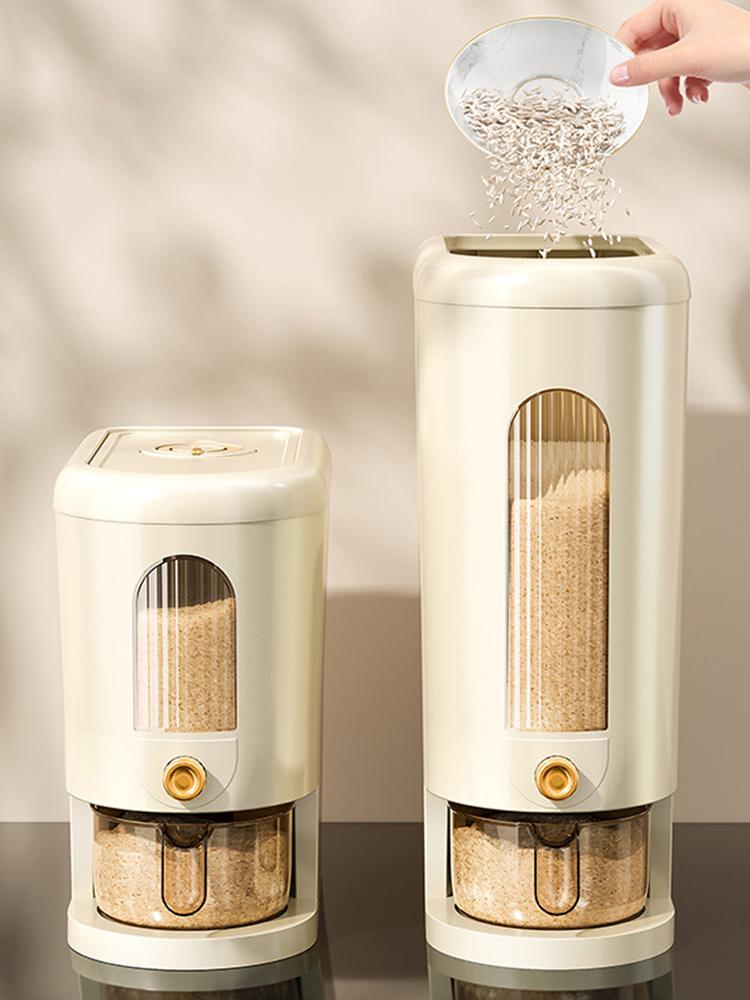 5/10KG Automatic Rice Dispenser Insect-Proof Automatic Cereal Dispenser Storage Box Moisture-Proof Keep Dry Fresh Large Capacity