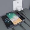 Kabel przewód wielofunkcyjny USB-A USB-C do Lightning USB-C MicroUSB 66W - czarny