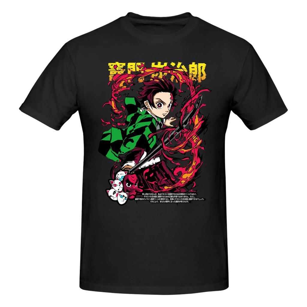 Demon Slayer T Shirts Cotton Tees Shirt Streetwear Round Neck Kokushibo Tokito Tshirt Casual Short Sleeve Clothing 2026 Summer